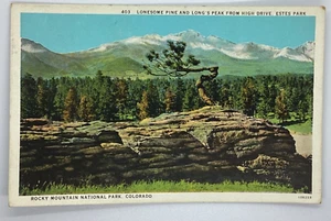 Postal Lonesome Pine and Long’s Peak High Drive Estes Park Rocky Colorado H430 - Imagen 1 de 2