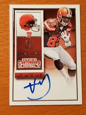2015 Contenders #241A Vince Mayle Cleveland Browns Rookie On-card Auto - Image 1 of 2