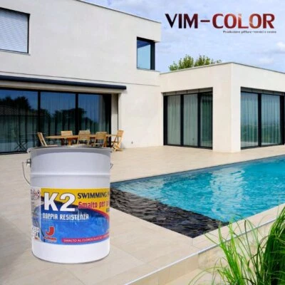 Swimming Paint K2 Vernice Smalto Per Piscine Clorocaucciu' Colori  Kg 25 (M²150) - Immagine 1 di 4