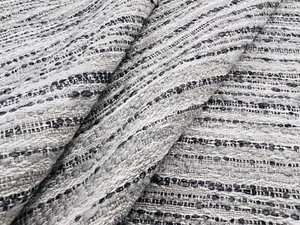 Chivasso Textured Striped Uphol Fabric- Country Love / Grey 1.50 yds CH3031/092 - Picture 1 of 6