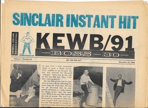 KEWB/91, Vol. 1, Number 26, 11/12/65 NEWSPAPER BRIAN JONES - Picture 1 of 1