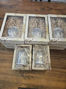 Lighted Snowy House Dome Diorama Ornament Christmas Decor LOT OF 5 Ragon House - Picture 1 of 9