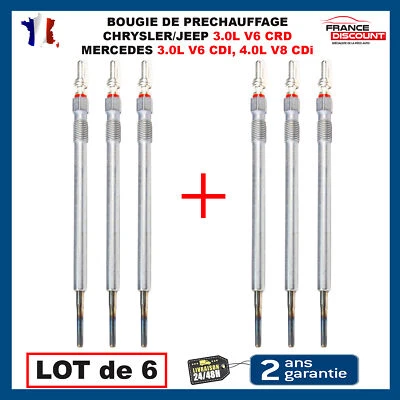 6 Bougie de préchauffage Chrysler 300c 300 C Commander Grand Cherokee 3,0 V6 CRD - Imagen 1 de 4