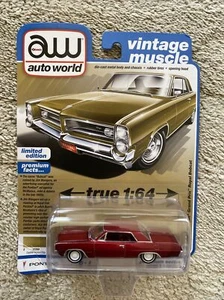 Auto World Chase 1/64 1964 PONTIAC GRAND PRIX RUBY Red white Wheels - Picture 1 of 9