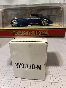 1938 Hispano Suiza Blue Models Of Yesteryear Matchbox 1:43 Model Yy017A/d NIB - Picture 1 of 3
