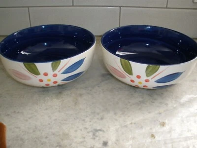 Lote de 2 cuencos de cereal Temptations Confetti Old World usados en excelente estado 6,25"x2,5" Foto 1 de 4