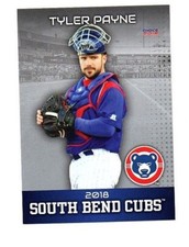 Tyler Payne 2018 South Bend Cubs team set card Charleston WV