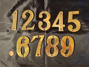 Brass Numbers 1-9, Purchased in 1978, unused - Picture 1 of 6