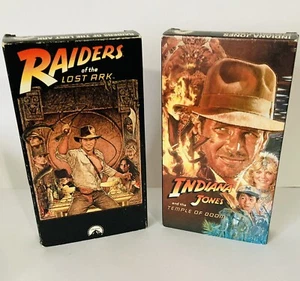 2 Indiana Jones VHS, Raiders Of The Lost Ark and Temple of Doom (tested Works) - Imagen 1 de 3