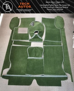 Carpet Set Handmade to Order Tufted Deep Pile Morris Minor Traveller Estate - Picture 1 of 5