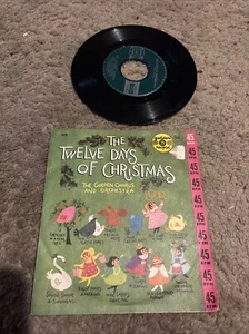 THE TWELVE DAYS OF CHRISTMAS Vintage 1960 Childrens Vinyl Golden Record 78 RPM - Picture 1 of 5