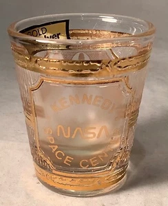 Vintage 22 K Culver Kennedy Space Center NASA Space Shuttle Shot Glass - Picture 1 of 3