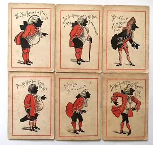 ANTIQUE MCLOUGHLIN BROS CARD GAME 42 CONVERSATION CARDS USA 1887 UK FREEPOST - Picture 1 of 6