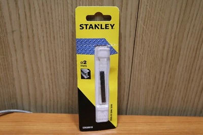 Stanley HSS-R 2mm 3 pack drill bit metal Steel Aluminium Copper STA50010