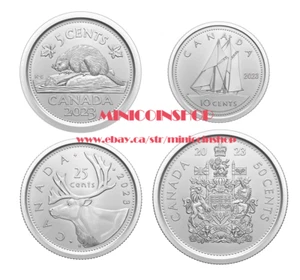 Canada 2023 Nickel 5C, Dime 10C, Quarter 25C, Half Dollar 50C 4 Coins - Queens - Picture 1 of 2