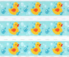 Rubber Duckies Baby Shower~ Edible 2D Fondant Cake 3 Strip Side Topper ~ D2910 *