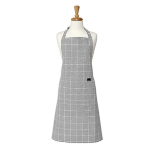 Ladelle Kitchen Cooking Eco Check Recycled Grey Apron Adult - Picture 1 of 1