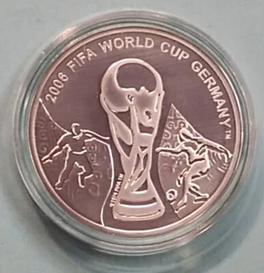 Georgia 1 Lari 2004 Fútbol Mundial 2006 Alemania PP, 28,28 g plata (N32 - Imagen 1 de 2