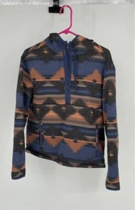 Sudadera con capucha estampada azteca azul Cinch para mujer MAK9812001 - 100 % algodón talla M - Imagen 1 de 8