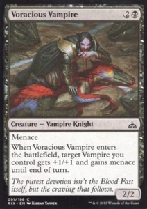 4X VORACIOUS VAMPIRE 091/196 RIVALS OF IXALAN MTG MAGIC LP X4 - Picture 1 of 1