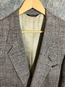 Nino Cerruti Blazer Men 40R Gray Wool Silk Suit Coat Jacket Career Casual Formal - Picture 1 of 10