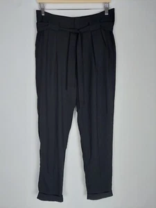 Hose Gina Tricot Gr. S 36 schwarz Stoffhose Anzughose elegant Bindeband Classic - Bild 1 von 9