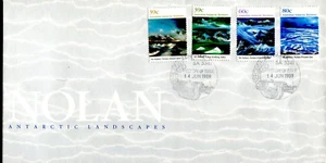 1989 AAT Nolan Antarctic Landscapes FDC - Renmark SA 5341 Pictorial PMK - Picture 1 of 2