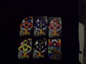 1994 MIGHTY MORPHIN POWER RANGERS PLASTIC PUZZLE SET (6 CARDS) - Picture 1 of 2