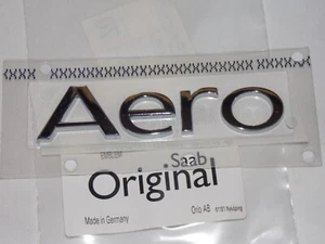 SAAB 9 5 AERO EMBLEMA INSIGNIA ESCOTILLA PORTÓN TRASERO MALETERO "AERO" - Imagen 1 de 1