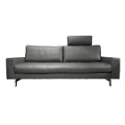 Rolf Benz Sofa Couch Sofa VIDA 189 Bezug Leder 60.508 Grau Comfort Lounge Fu