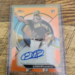 2023 Topps Finest Eguy Rosario Rookie Orange Auto Parallel Padres #FA-ERO /25 - Picture 1 of 2