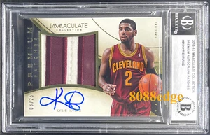 2013-14 IMMACULATE PREMIUM PATCH AUTO: KYRIE IRVING #3/25 EN TARJETA AUTÓGRAFO BAS - Imagen 1 de 3