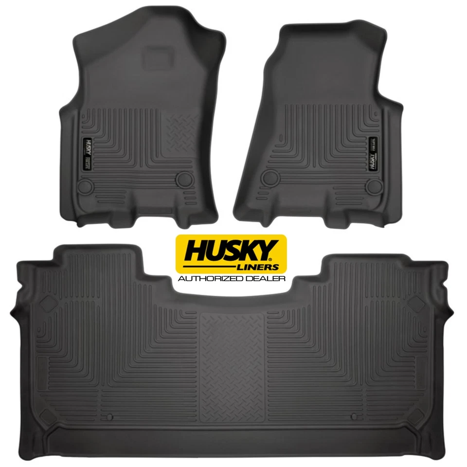 HUSKY 94001 WeatherBeater Floor Mats Front Rear for 19-24 Dodge Ram 1500 Crew Cb - Image 1 of 4