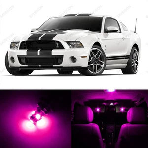 Paquete de 9 luces interiores LED rosas para Ford Mustang 2010-2014 + herramienta de palanca - Imagen 1 de 7