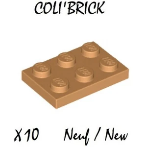 Lego 3021 - 10x Brique Plaque / Brick Plate 2x2 - Medium Nougat - NEUF - Imagen 1 de 1
