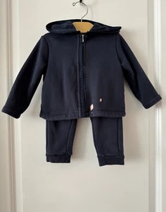Baby Jacadi Paris Fleece Zip Up Hoodie 18 Months And Fleece Sweatpants 12 Months - Picture 1 of 10