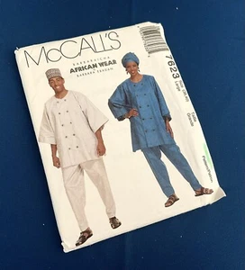 🌼 McCALL'S #7623 - ADULT AFRICAN-BARBARAICHA CLOTHING & HEADWRAP PATTERN LRG - Picture 1 of 2