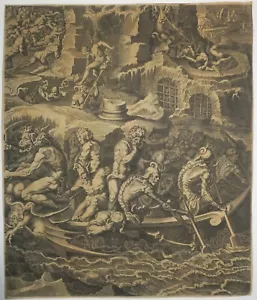 Gravure d'après le Jugement Dernier de Jean Cousin (Planche 2), XVIIIème siècle - Picture 1 of 4