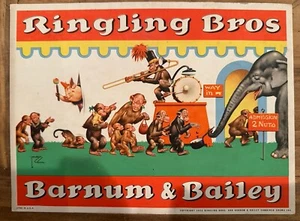 Ringling Bros. and Barnum & Bailey Lithograph Poster 1943 RARE Lawson Wood Art ! - Picture 1 of 10