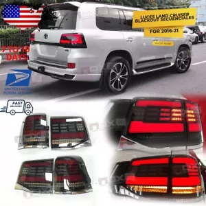 FOR TOYOTA LAND CRUISER 2016-2020 FJ200 LC200 REAR TAILLIGHTS SMOKE SEQUENTIAL - Picture 1 of 11