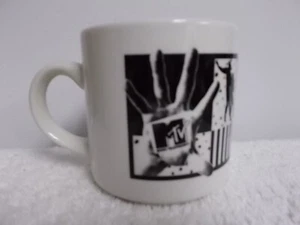 Vintage 1991 Club MTV Music Television White Black Coffee Mug Heat Activated - Picture 1 of 6