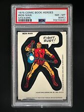1975 Comic Book Heroes - Iron Man - Stickers - PSA 8