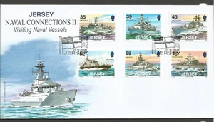 JERSEY 2008 NAVAL CONNECTIONS SET on UNADDRESSED FIRST DAY COVER - Picture 1 of 1