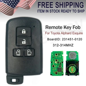 Smart Car Key Remote For Toyota Alphard Noah Vellfire Voxy Esquire 231451-0120 - Picture 1 of 5