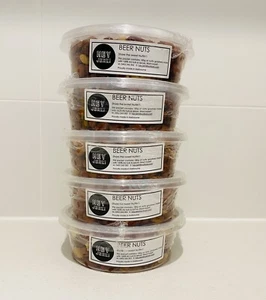 5 HeyJerk homemade spicy beernuts seasoned with garlic. Each tub contains 180g. - Picture 1 of 1