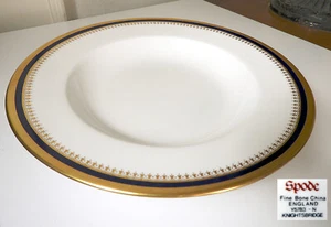 Spode KNIGHTSBRIDGE Azul Cobalto 9 1/4" Borde Sopa(s) Tazón(s) ¡Excelente! - Imagen 1 de 1