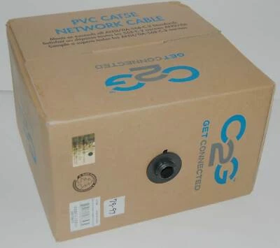 C2G 500ft Cat5E UTP 350 MHz Stranded PVC CM Rated Cable Gray ANSI/TIA-568-C.2 - Image 1 of 4