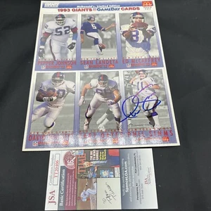 Phil Simms 1993 McDonalds NY Giants Gameday Sheet signed card JSA /Coa - Picture 1 of 3
