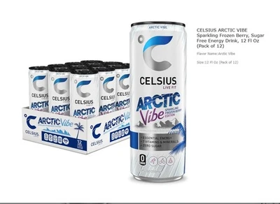 CELSIUS GALAXY VIBE Melancia Espumante Morango, Bebida Energética Sem Açúcar, 12 - Imagem 1 de 3