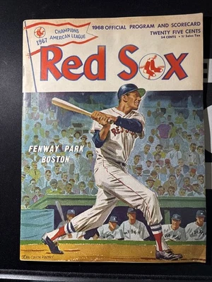 Tarjeta de puntuación 1968 Mickey Mantle Last Game Program Medias Rojas Vs Yankees sin marcar Foto 1 de 4